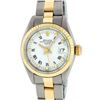 Image 1 : Rolex Ladies Two Tone White Index Datejust Wristwatch