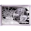 Image 1 : 2016 $1 American Silver Eagle Coin & 2oz Silver Bar Set