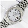 Image 2 : Rolex Ladies Stainless Steel White Oyster Perpetual Date Wristwatch