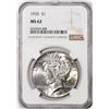 Image 1 : 1935 $1 Peace Silver Dollar Coin NGC MS62