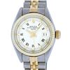 Image 1 : Rolex Ladies Two Tone White Index Fluted Bezel Datejust Wristwatch