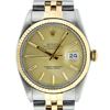 Image 1 : Rolex Men's Two Tone Champagne Index Datejust Wristwatch