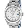 Rolex Ladies Stainless Steel Silver Index Date Wristwatch