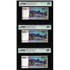 Image 1 : (3) Consecutive 2017 Djibouti 40 Francs Bank Notes PMG Superb Gem Uncirculated 68EPQ