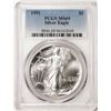 Image 1 : 1991 $1 American Silver Eagle Coin PCGS MS69