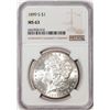 Image 1 : 1899-S $1 Morgan Silver Dollar Coin NGC MS63