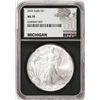 Image 1 : 2022 $1 American Silver Eagle Coin NGC MS70 Michigan State Eagles