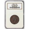 Image 1 : 1844 N-1 Coronet Head Large Cent Coin NGC MS61BN