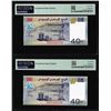 Image 2 : (2) Consecutive 2017 Djibouti 40 Francs Bank Notes PMG Superb Gem Uncirculated 68EPQ