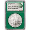 Image 1 : 2005 $1 American Silver Eagle Coin NGC MS70 From US Mint Sealed Box Green Core