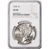 Image 1 : 1928 $1 Peace Silver Dollar Coin NGC AU58