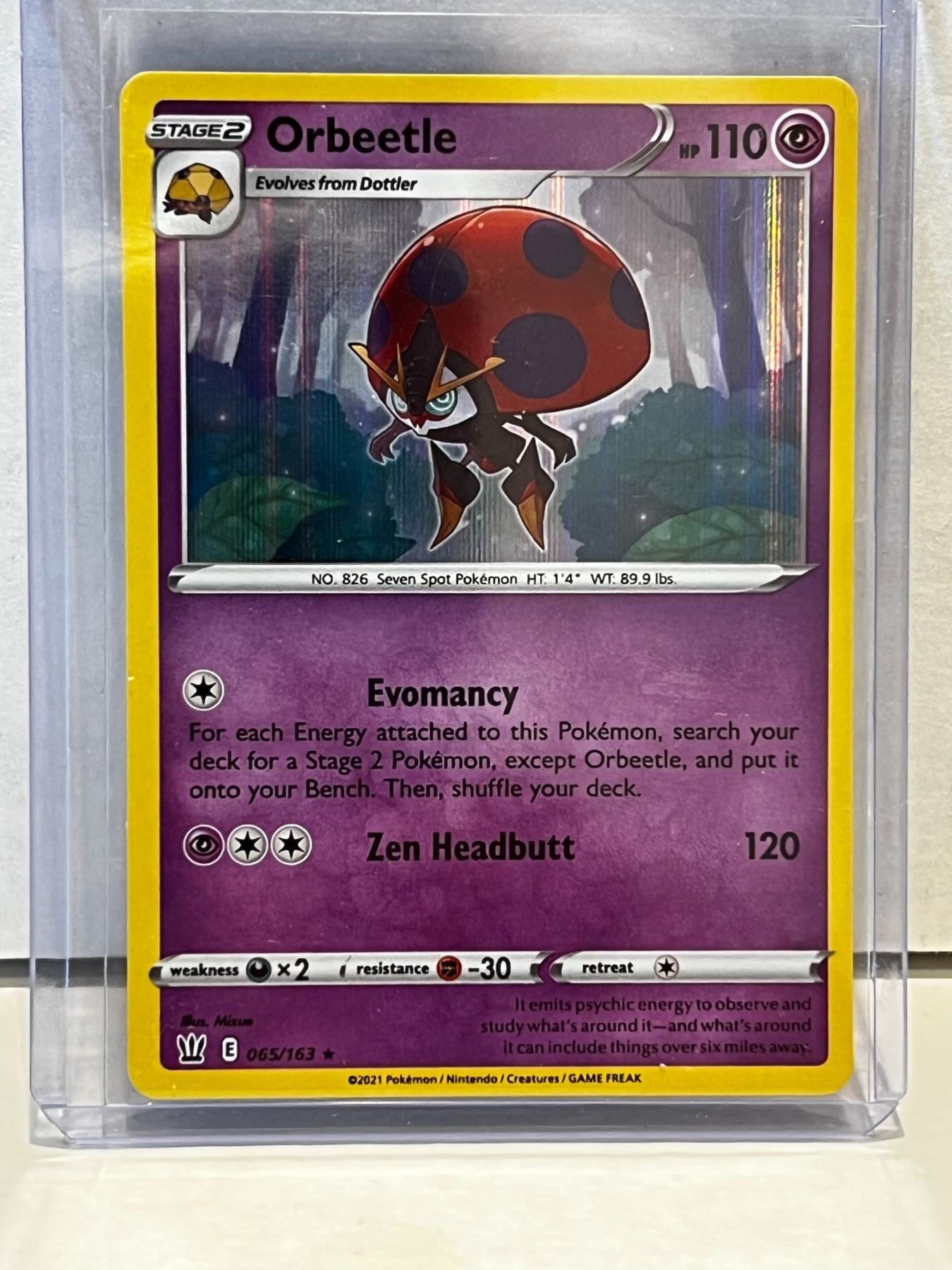 Orbeetle ORBEETLE V POKEMON VIVID VOLTAGE-2020 FULL ART 020/185