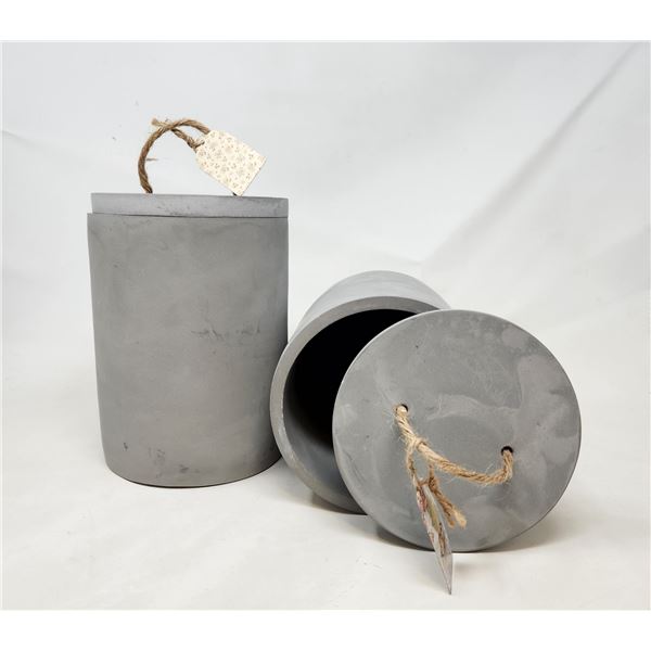 Cement Canisters  (2) 8x5.5"