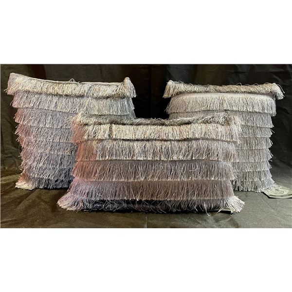 Gray zippered cushions 13.5x13x5"/10x17.5"