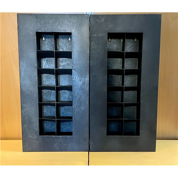 Rustic Wall Decor, 2pc /  12 slots per decor box
