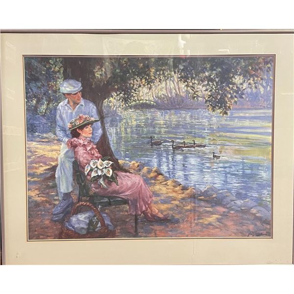Wall Decor - Man & Woman by Lake 26x32"