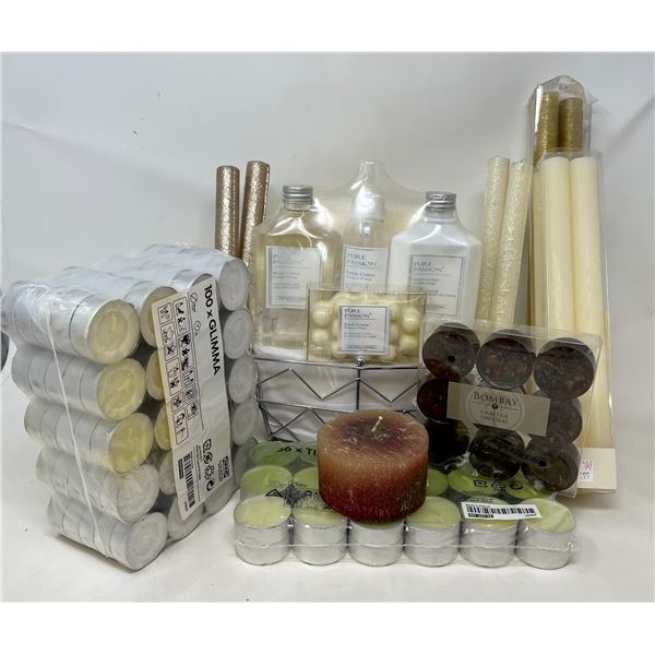 Pure Passion Bath gift set and assorted candles