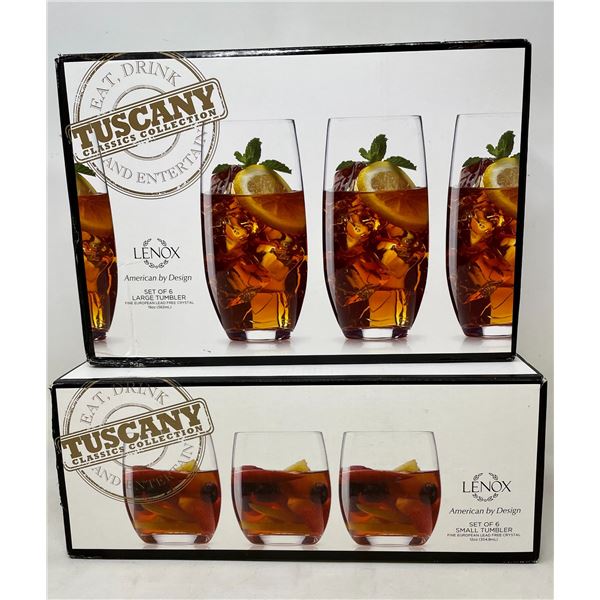 Tuscany Large Tumblers and Small Tumblers