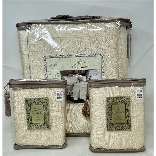 Full Queen Luxe Coverlet 86x86" / 2 Pillow Shams