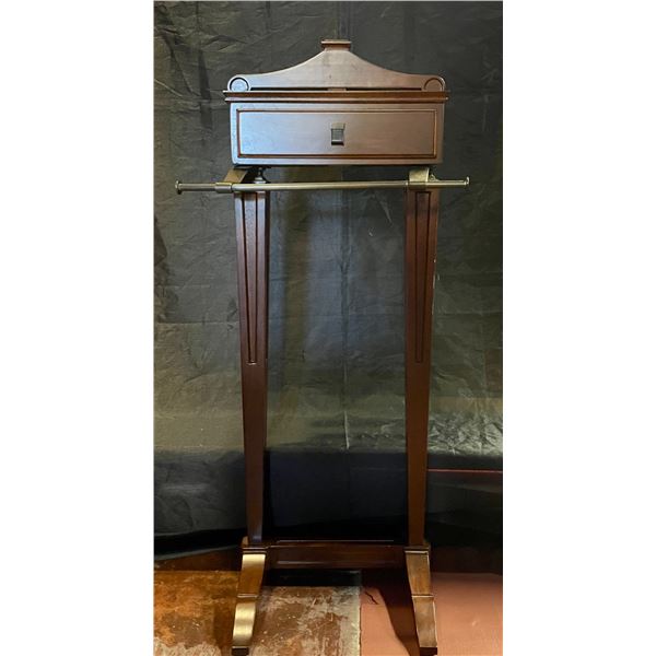 Bombay Towel Stand with drawer (some scratches, see pics) 45"H