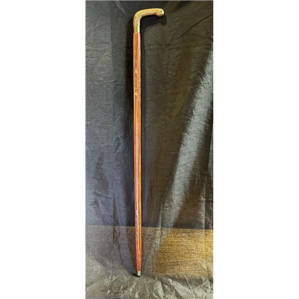 Cane with brass handle 37"