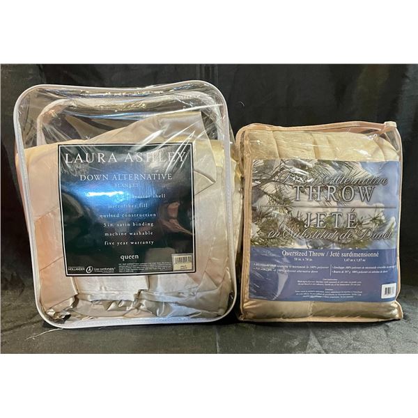 Gently used Laura Ashley Down alternative Blanket, Queen