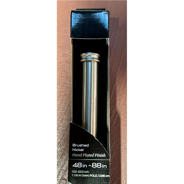 Brushed Nickel Drapery Rod 48-88"
