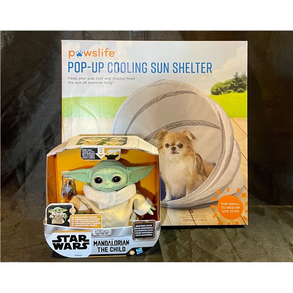 Dog Pop Up Cooling Sun Shelter / Yoda Doll