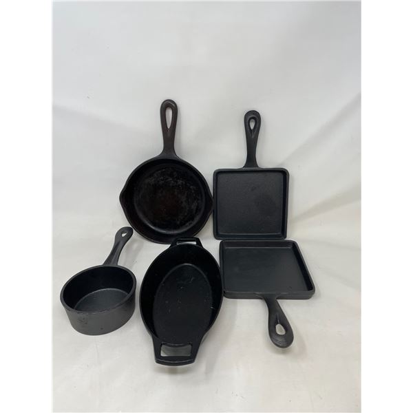 Used Cast Iron Pans (set of 5)  4-7"