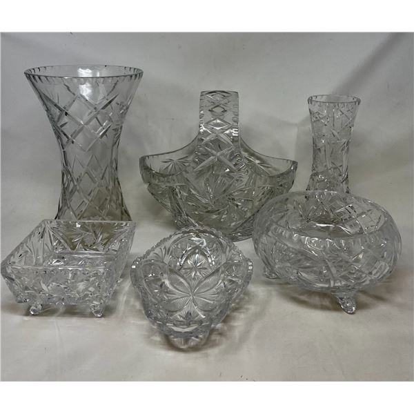 Cryrstal Vasses and Crystal Candy Dish