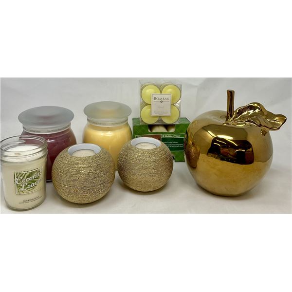 Gold Apple and Candle lot