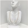 Image 1 : 8.5-9mm Akoya Pink Overtones Round Pearl Necklace with Gold Clasp