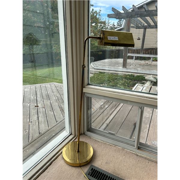 Brass Vintage Lamp 36H Adjustable Height