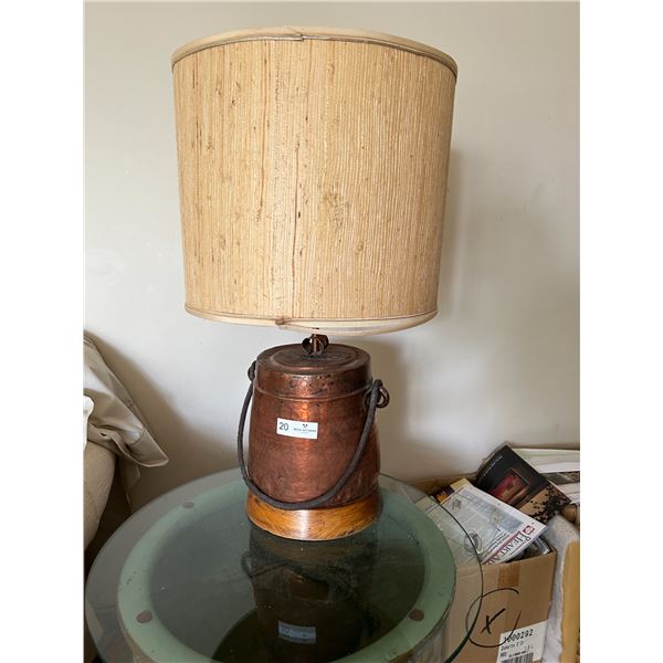 Copper Vintage Lamp With No Bulb 16D 28H