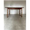 Image 2 : Solid Wood Dining Table With Extension Leaf In Table 58W 40D 29H