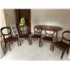 Image 1 : 5 Vintage Wood And Leather Dining Room Chairs