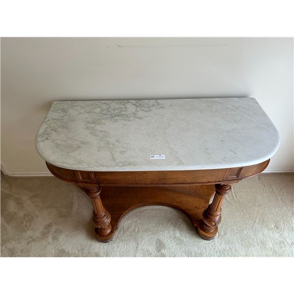 Beautiful Marble Desk With Drawer 48W 22D 28H