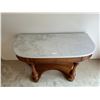 Image 1 : Beautiful Marble Desk With Drawer 48W 22D 28H