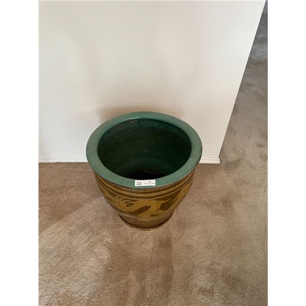 Vintage Oriental Style Dragon XL Garden Planter 17D 17H