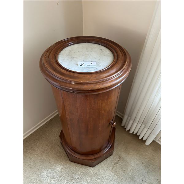 Circular Solid Wood Side Cabinet 15D 29H