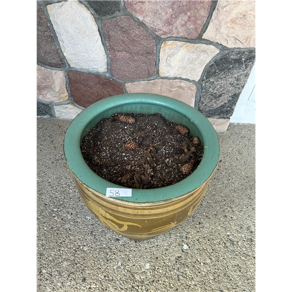 Vintage Oriental Style Dragon XL Garden Planter 17D 17H