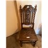 Image 1 : Vintage Solid Wood Hand-carved Dining Room Chair 16W 16D 40H