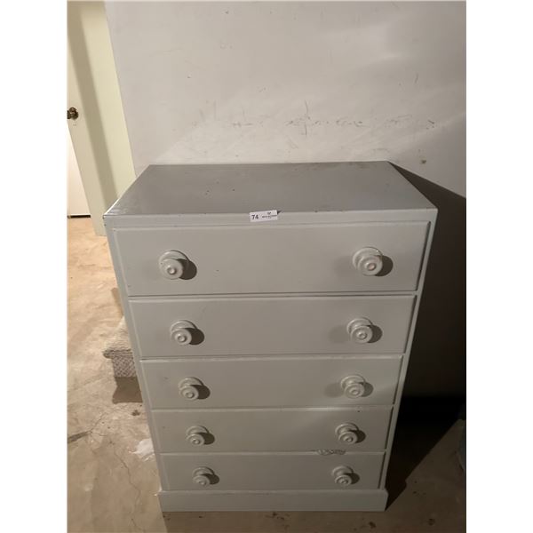 Blue 5 Drawer Dresser 32W 18D 48H