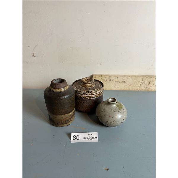 Assortment Of Small Clay Pots 35H Beck Auctions Inc.