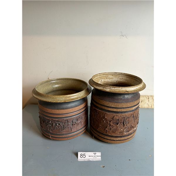 Vintage Matching Clay Pots 7D 8H