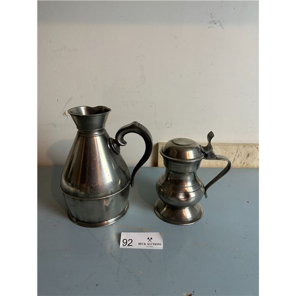 Iron Milk And Creamer Jugs Approx 6-8H