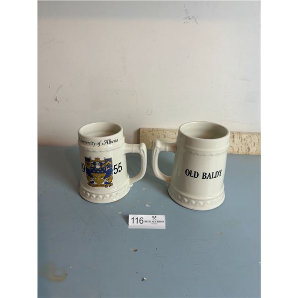 University Of Alberta 1955 Stein Drinking Mugs 6H