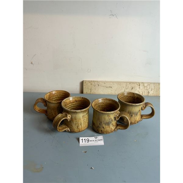 4 Matching Ceramic Mugs