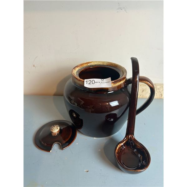 Vintage Stew Ceramic Pot 8H