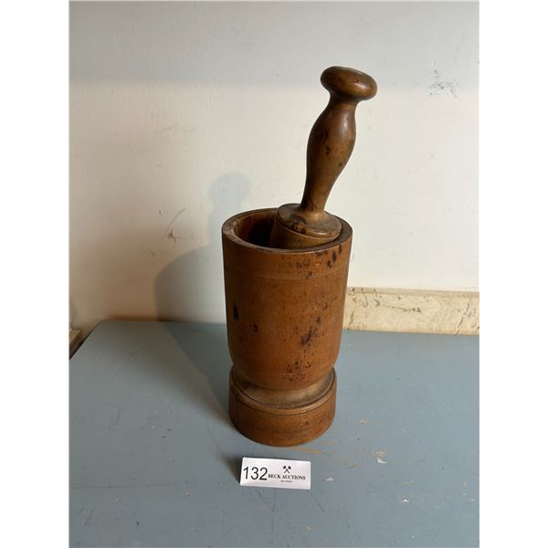 Wooden Mortar And Pestle 4D 14H